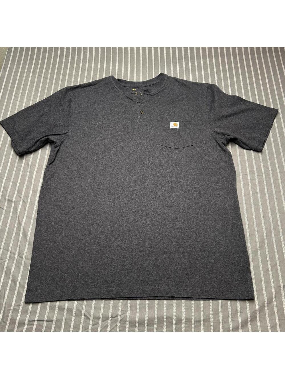 Carhartt Shirt Men's XL Tall Gray Short Sleeve Pocket Tee Original fit